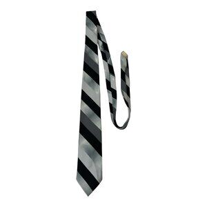 Vintage National Shirt Coast to Coast Men’s Tie – Black & Silver Striped USA